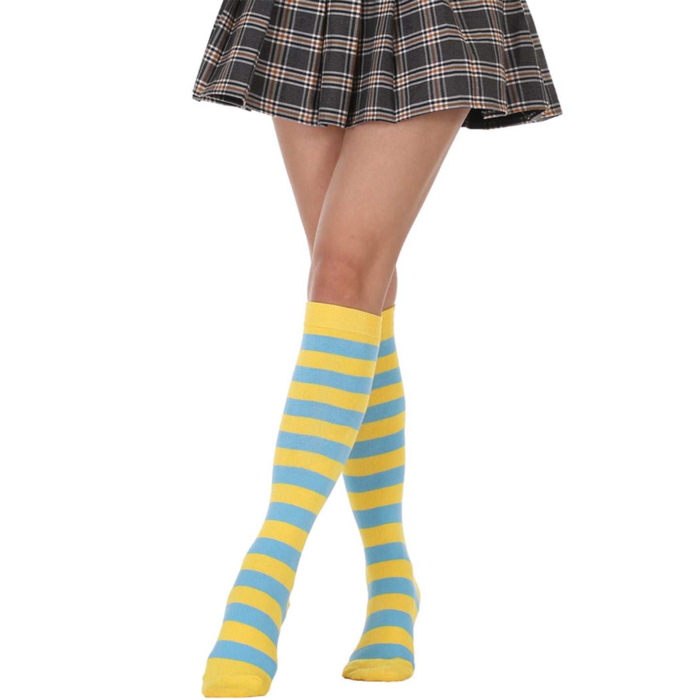 Wide Striped Knee High Socks