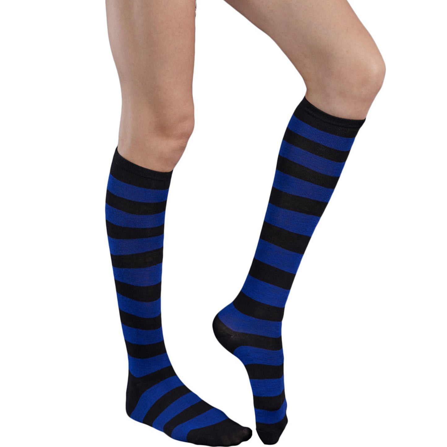 Wide Striped Knee High Socks