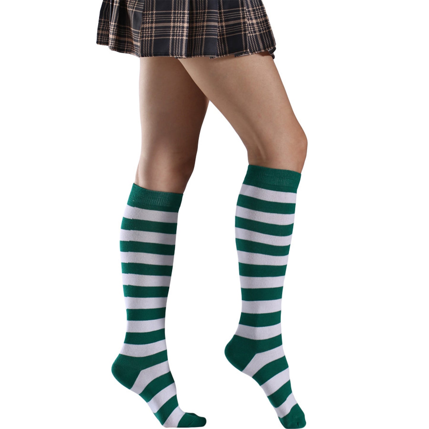 Wide Striped Knee High Socks