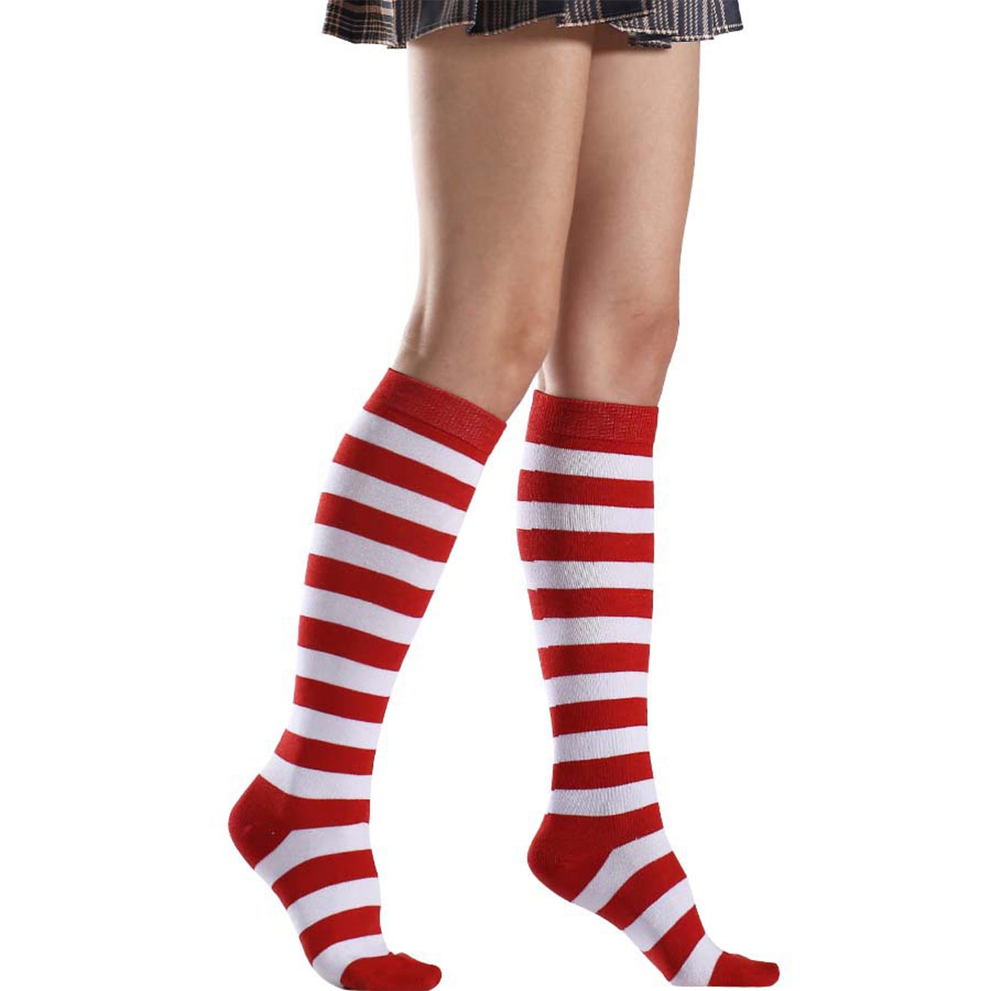 Wide Striped Knee High Socks