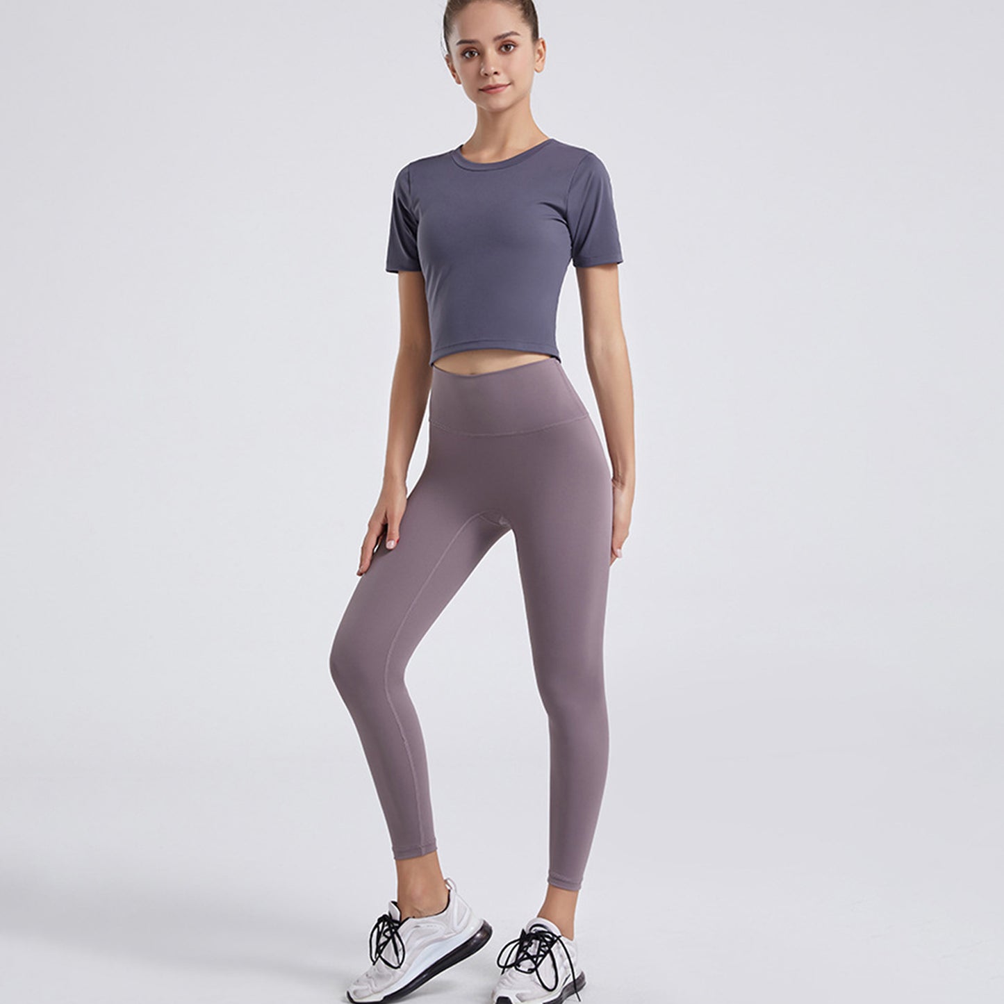 Brown Series High Rise Compression Yoga Sport Legging Pant - Quaworth