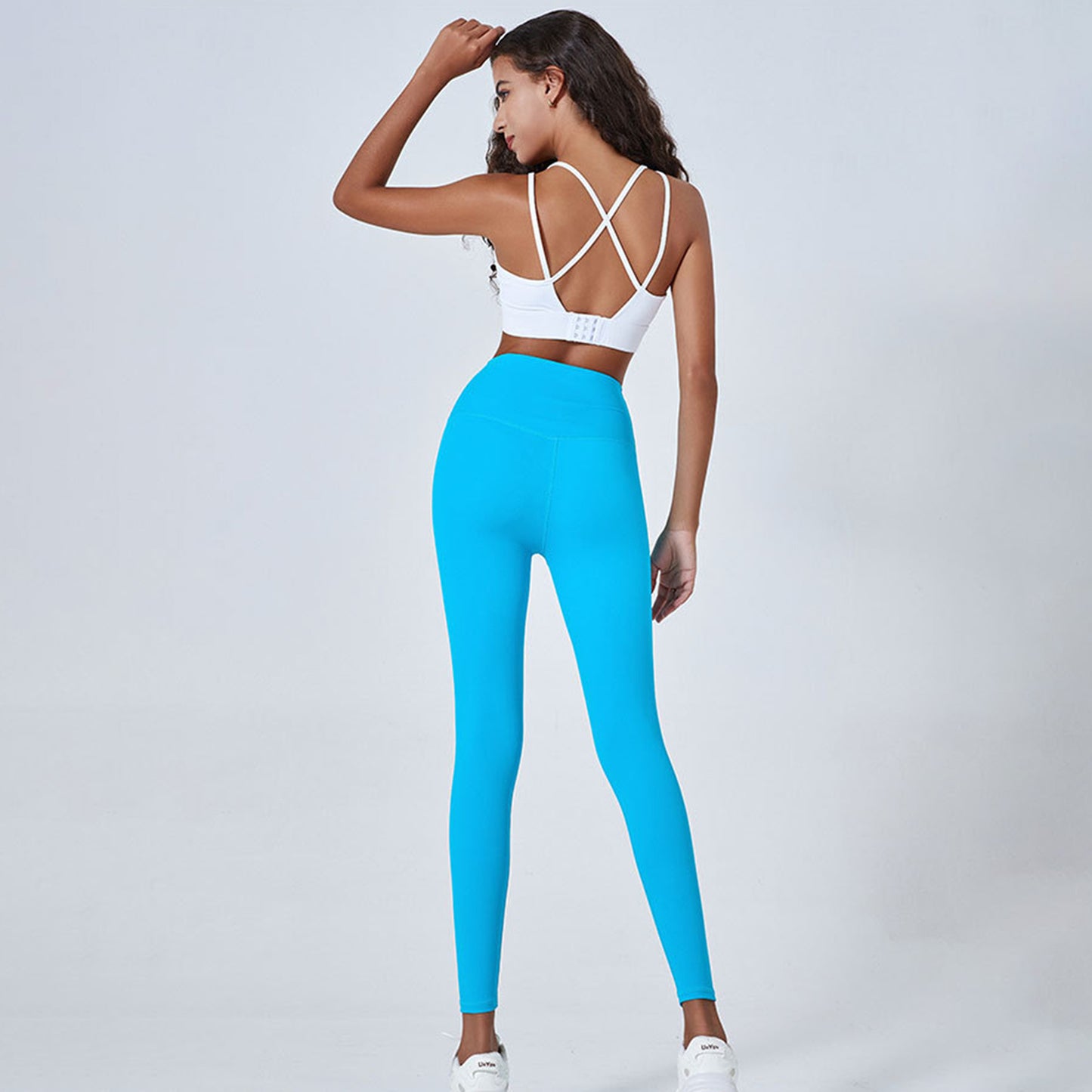 Blue Series High Rise Compression Yoga Sport Legging Pant - Quaworth