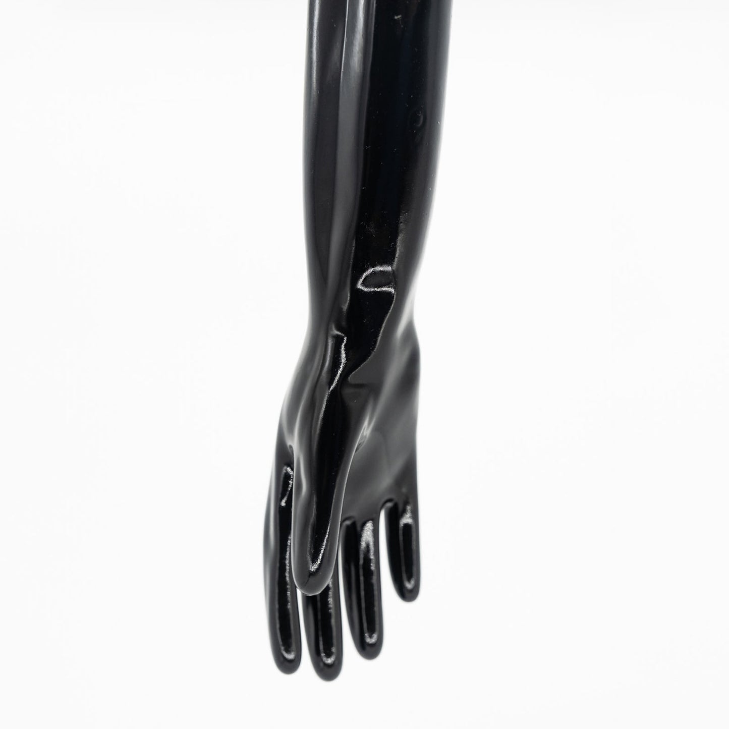 Black Solid Color Seamless Latex Gloves - Quaworth