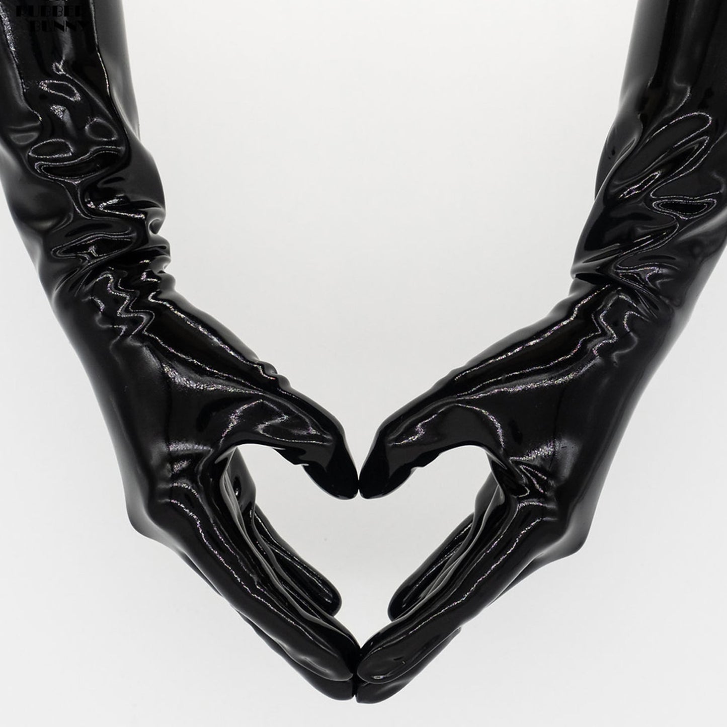 Black Solid Color Seamless Latex Gloves - Quaworth