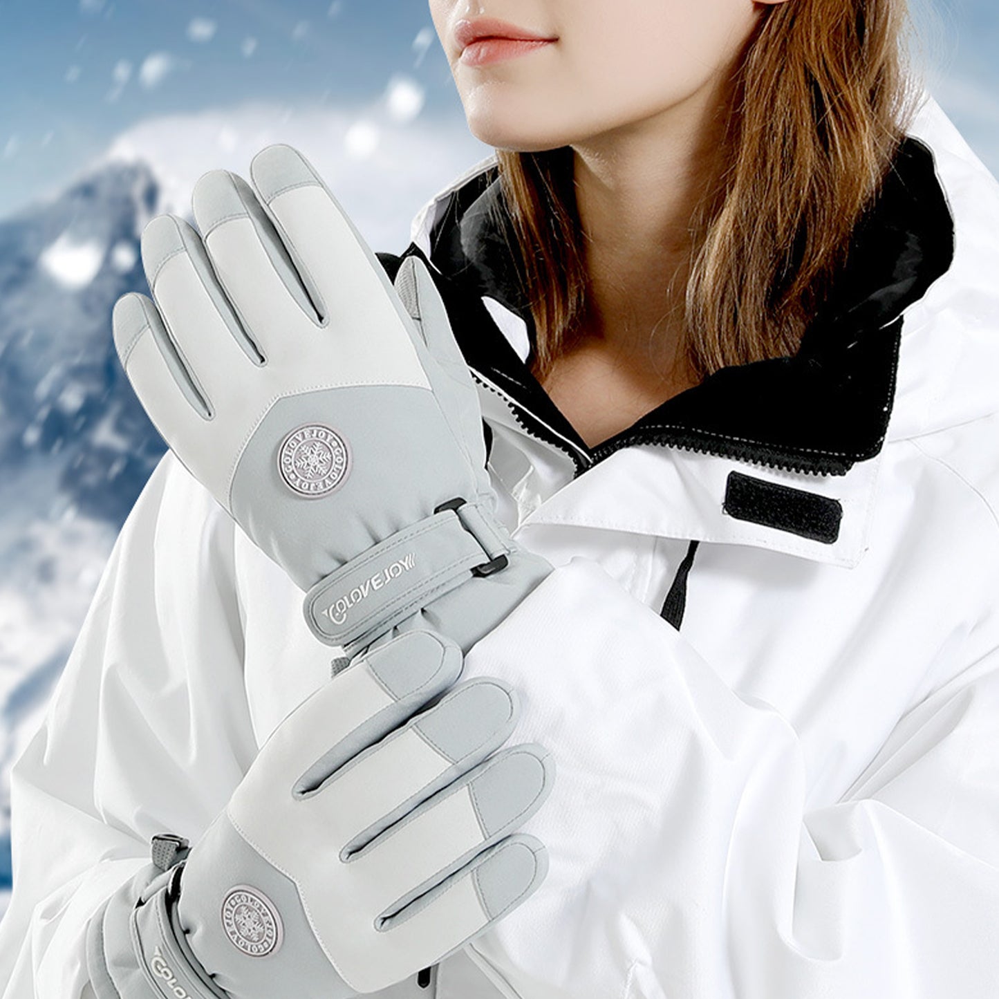 Winter Outdoor Thermal Velvet Fleece Lining Waterproof Anti Slip Touch Screen Ski Gloves - Quaworth