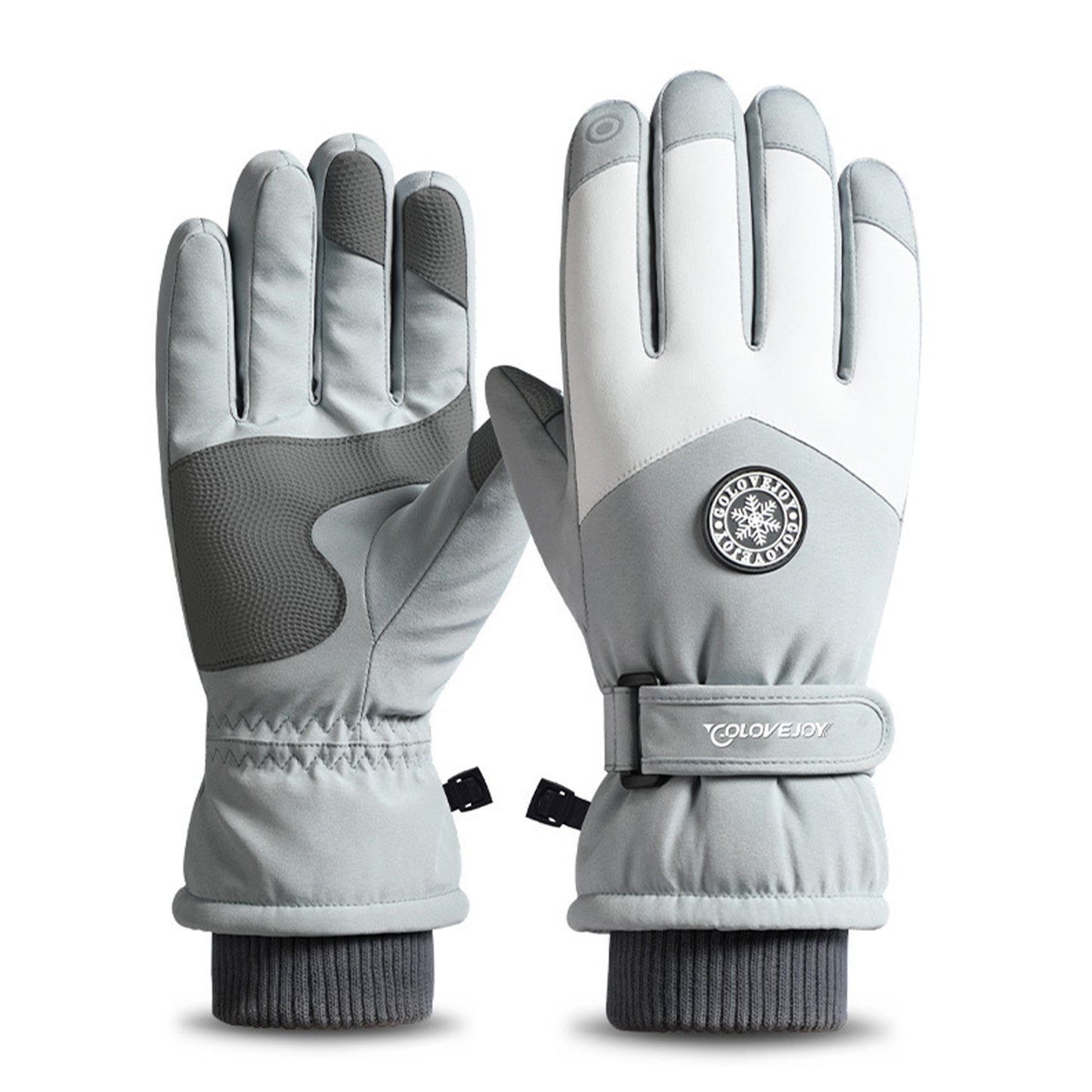 Winter Outdoor Thermal Velvet Fleece Lining Waterproof Anti Slip Touch Screen Ski Gloves - Quaworth
