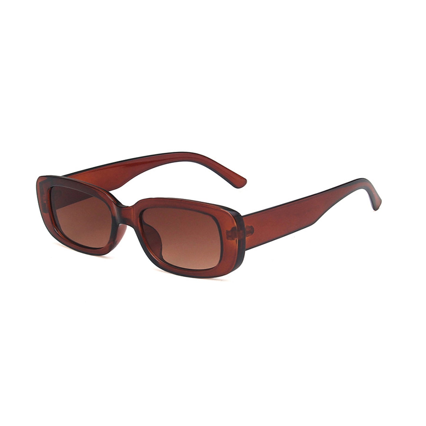 Square Cat Eye Small Thick Frame Resin Sunglasses - Quaworth