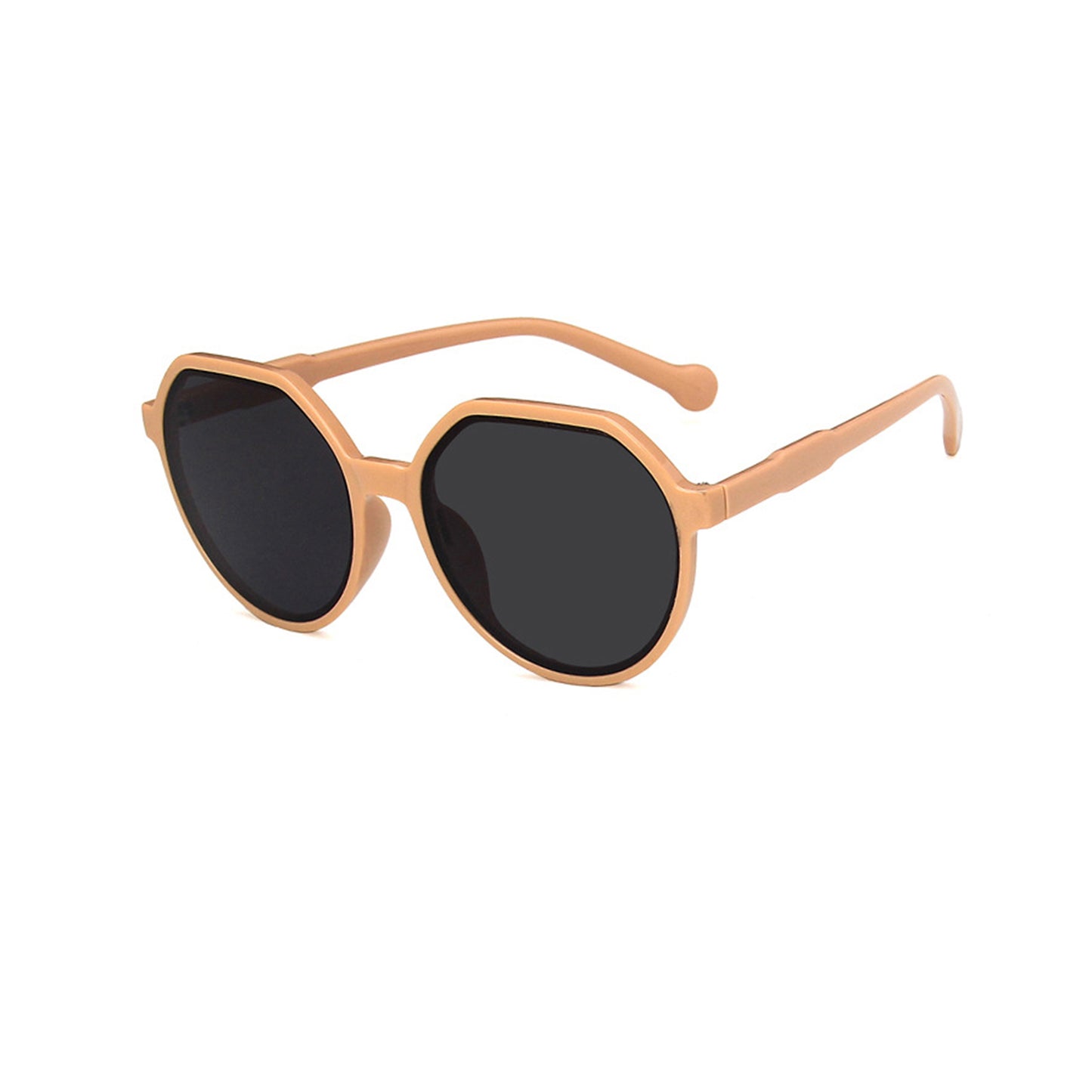 Round Flat Top Frame Sunglasses - Quaworth