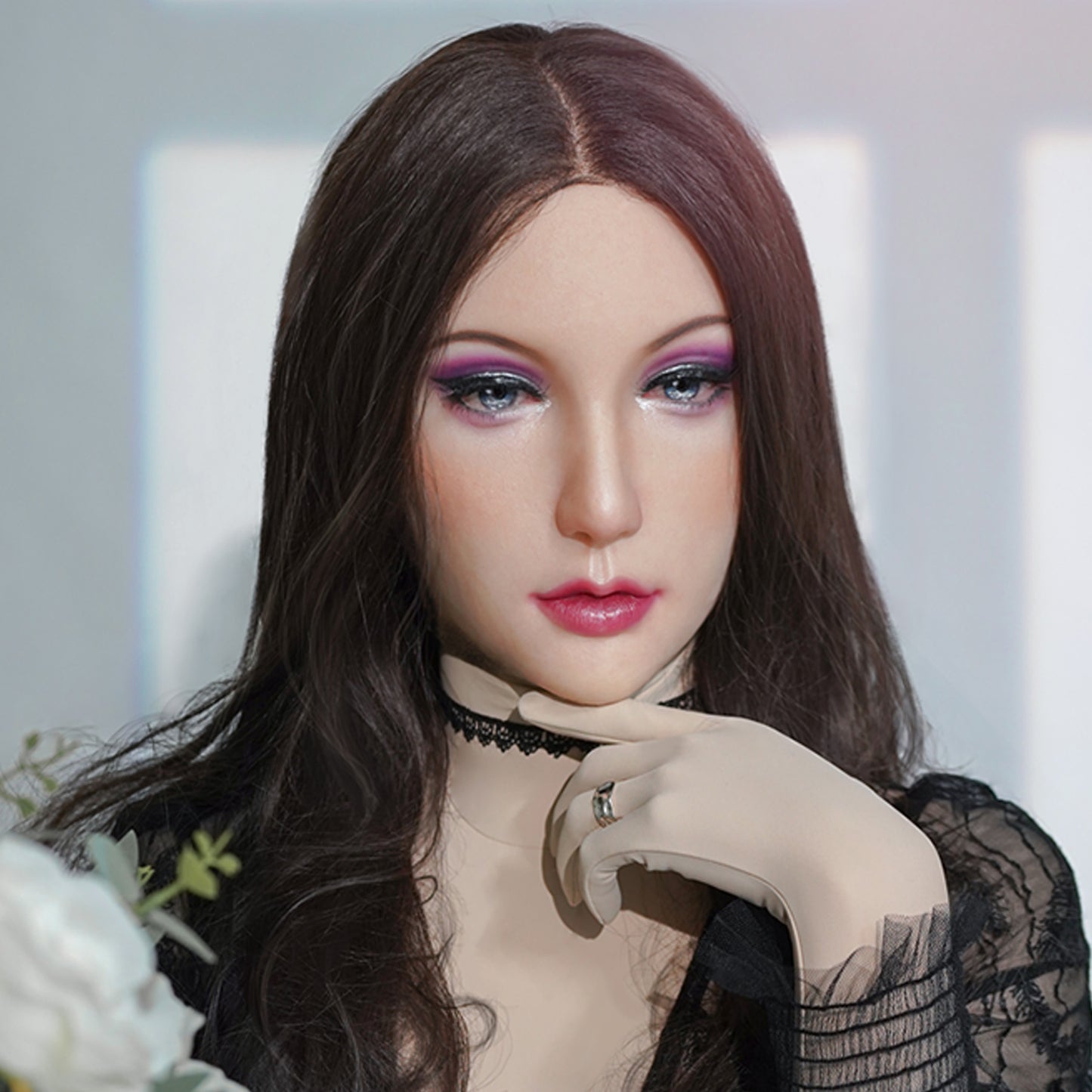 Chin Silicone Realistic Face Female Mask - Quaworth