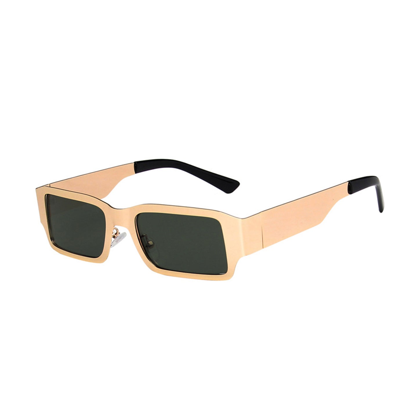 Metal Square Thick Full Frame Sunglasses - Quaworth