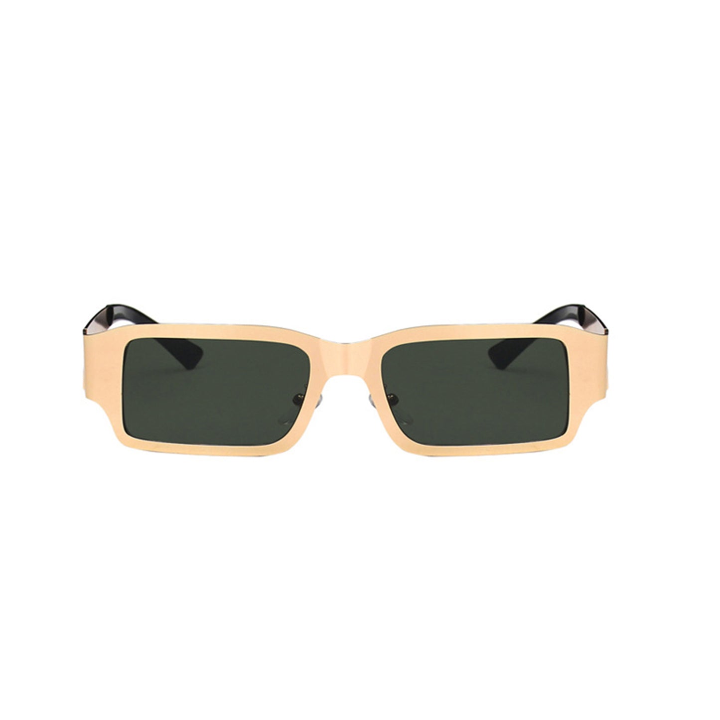 Metal Square Thick Full Frame Sunglasses - Quaworth