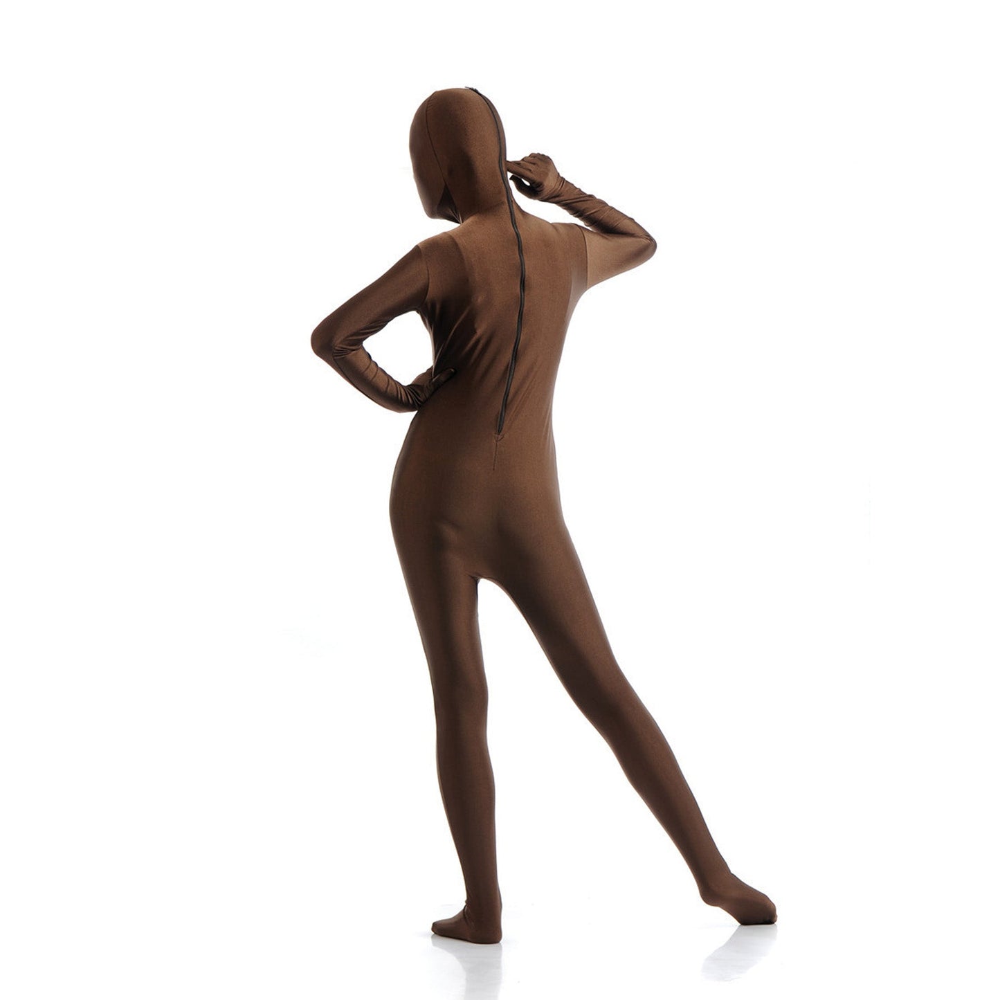 Solid Color Full Cover Lycra Spandex Zentai Bodysuit - Quaworth