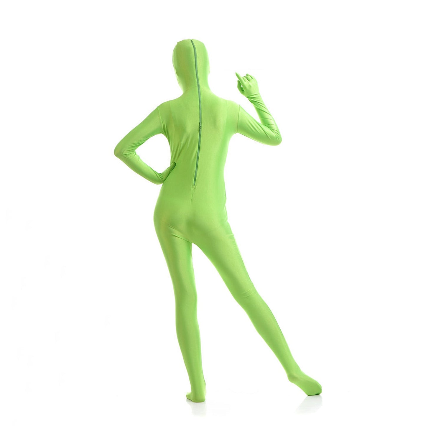 Solid Color Full Cover Lycra Spandex Zentai Bodysuit - Quaworth
