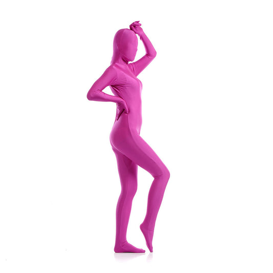 Solid Color Full Cover Lycra Spandex Zentai Bodysuit - Quaworth