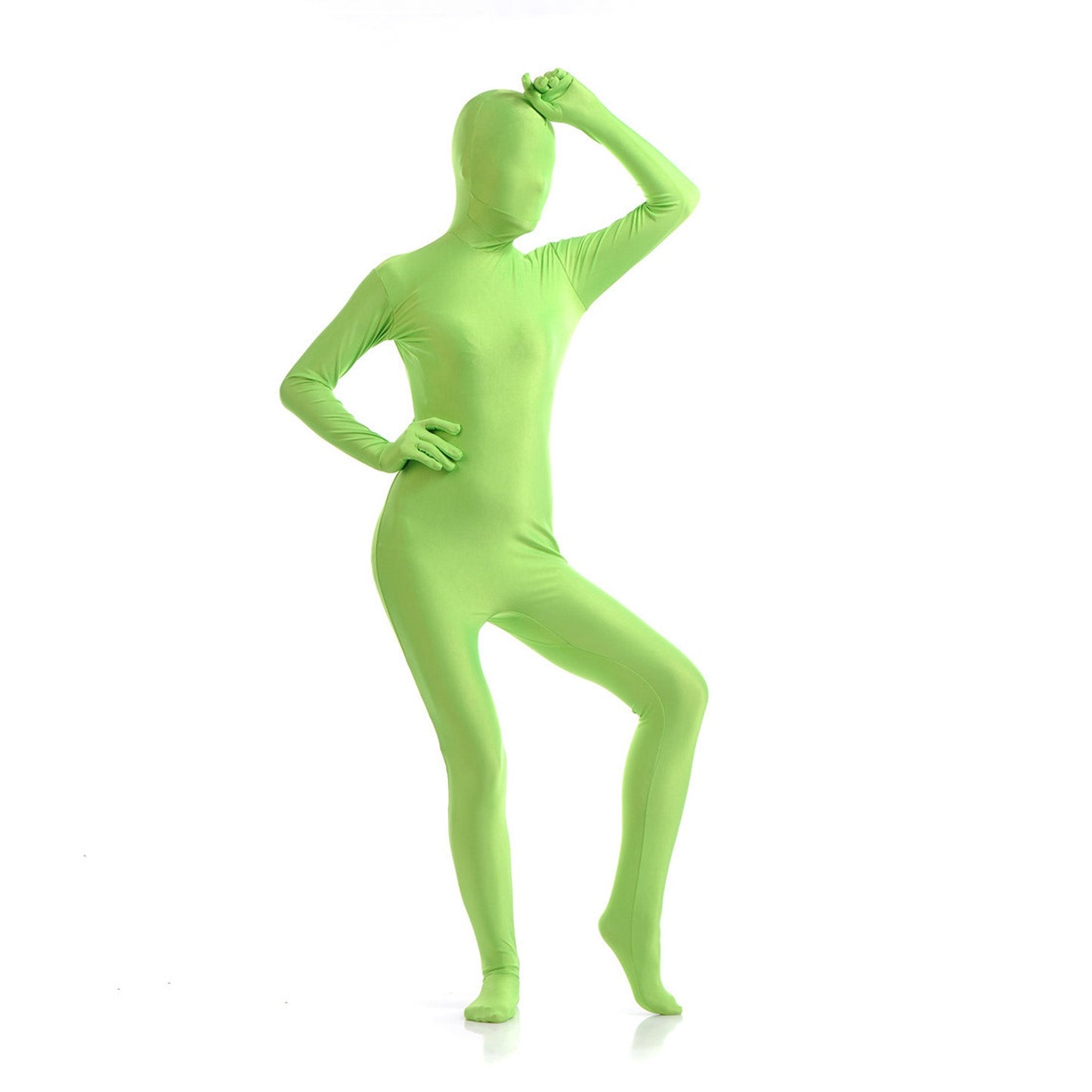 Solid Color Full Cover Lycra Spandex Zentai Bodysuit - Quaworth