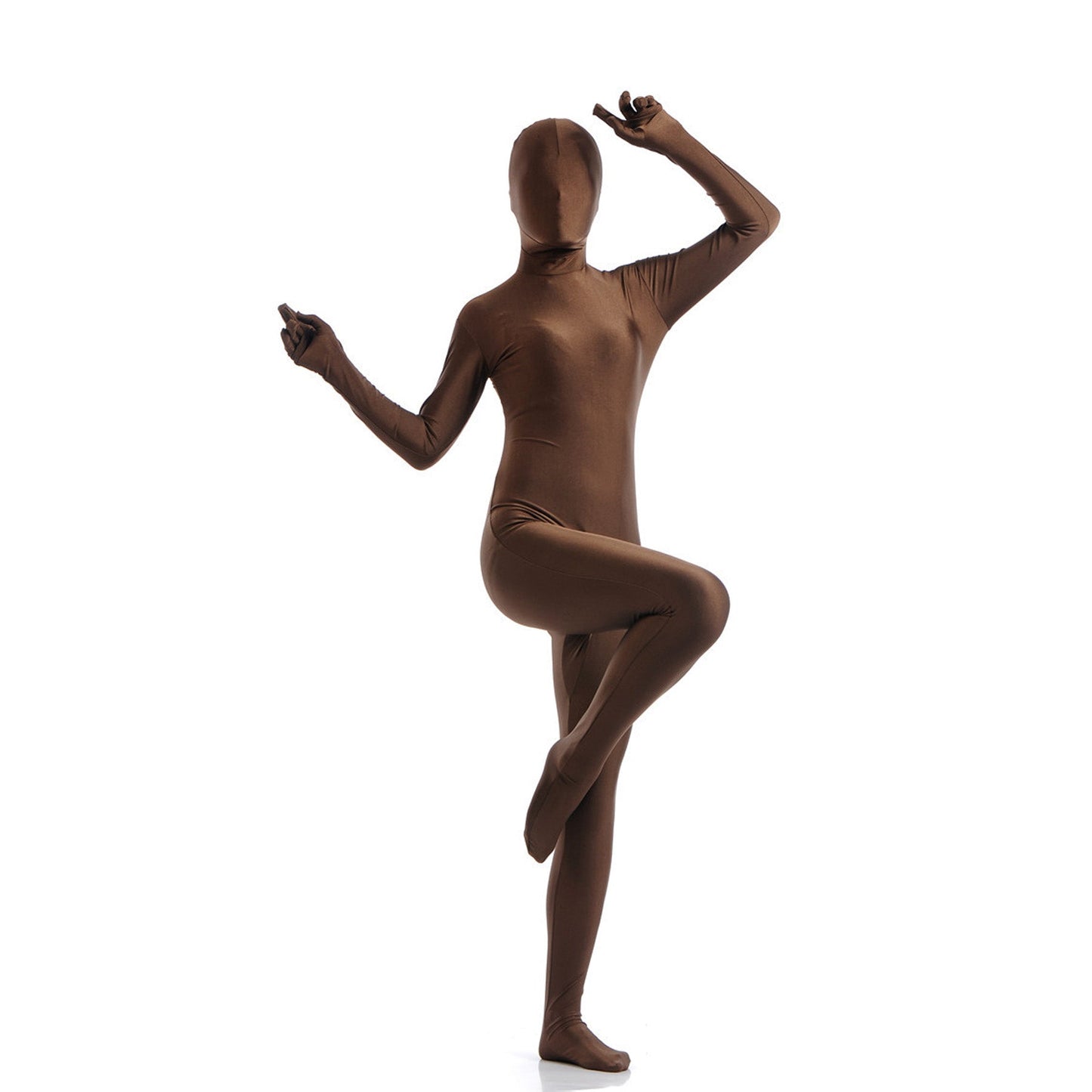 Solid Color Full Cover Lycra Spandex Zentai Bodysuit - Quaworth