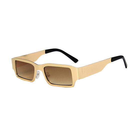 Metal Square Thick Full Frame Sunglasses - Quaworth