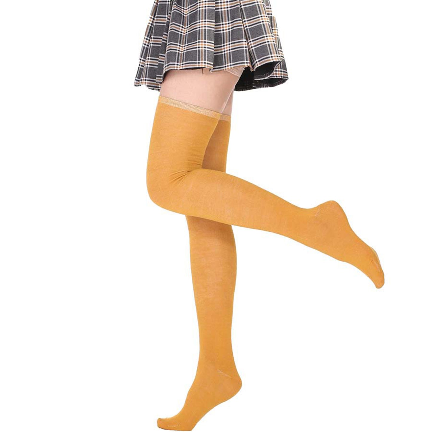 Three Bar Thigh High Socks - Quaworth