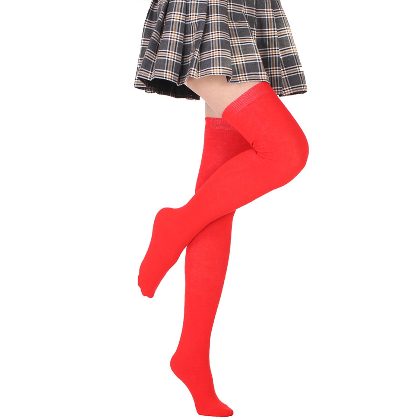 Fluorescent Color Thigh High Socks - Quaworth