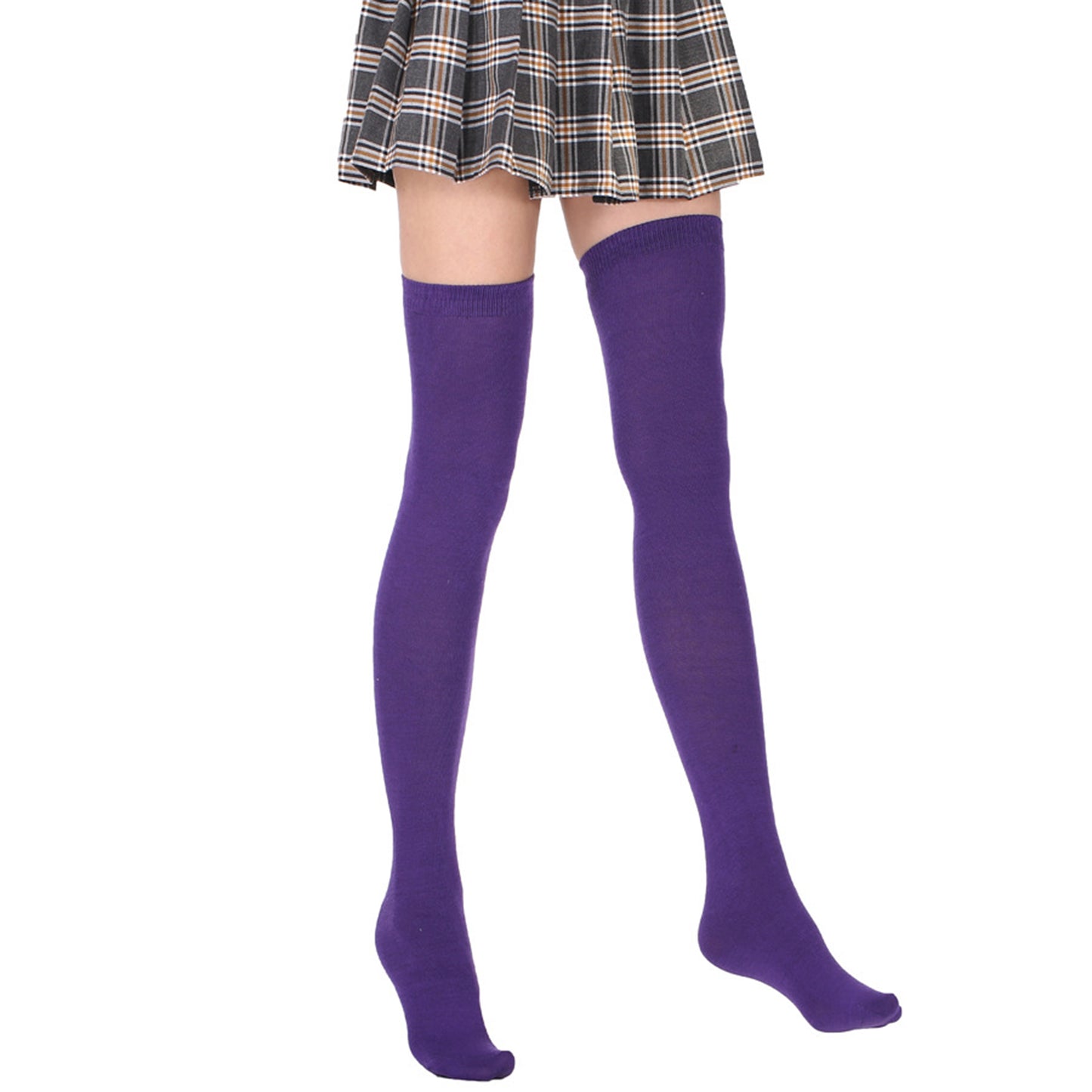 Fluorescent Color Thigh High Socks - Quaworth