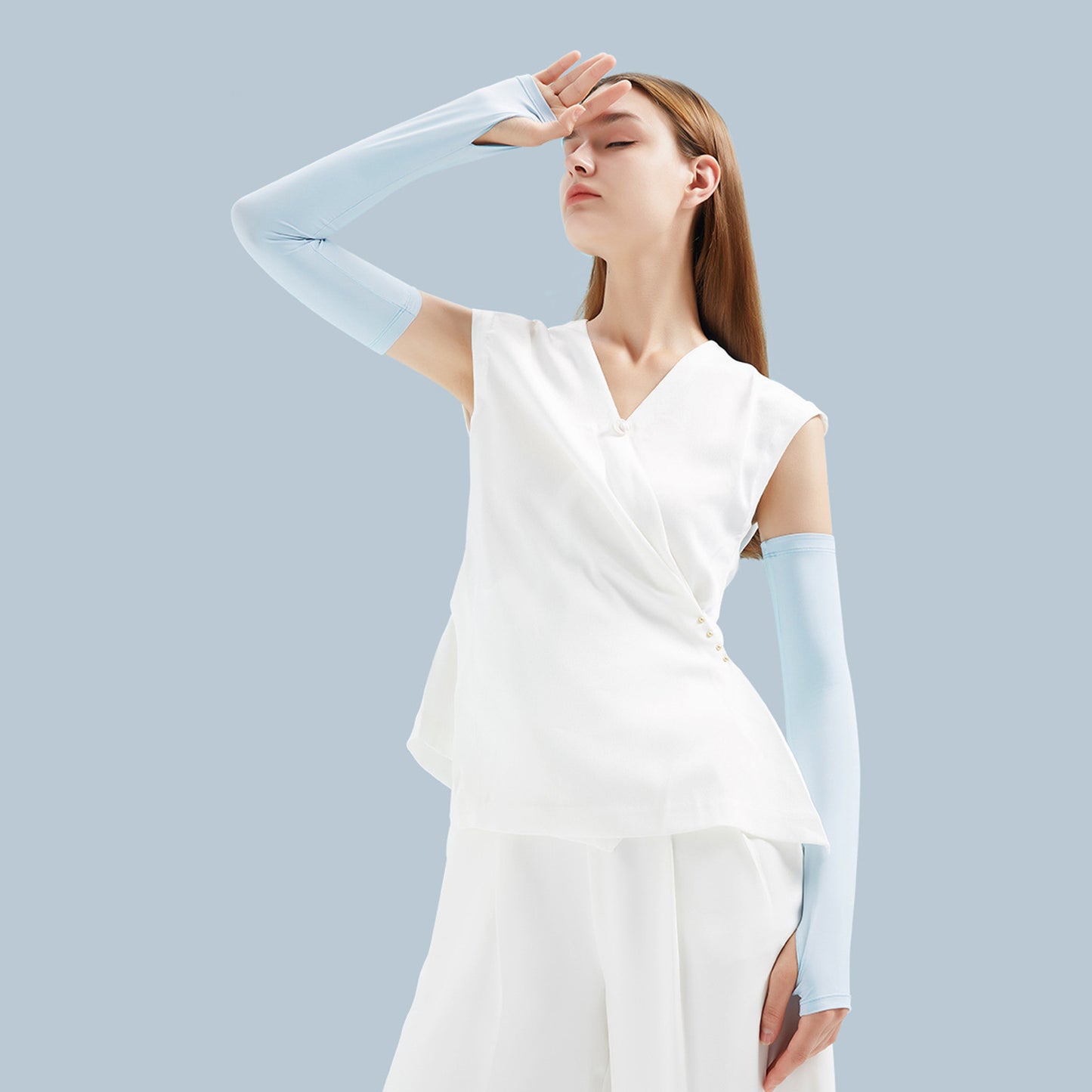 Ice Silk Cooling Sunscreen Arm Sleeves - Quaworth