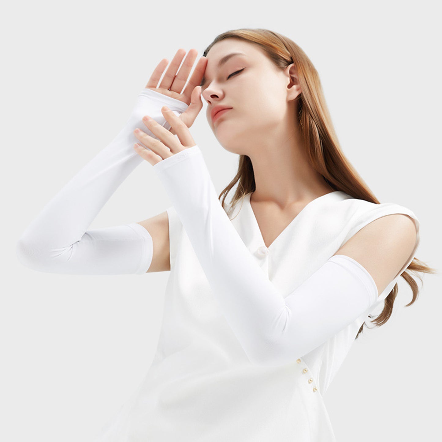Ice Silk Cooling Sunscreen Arm Sleeves - Quaworth