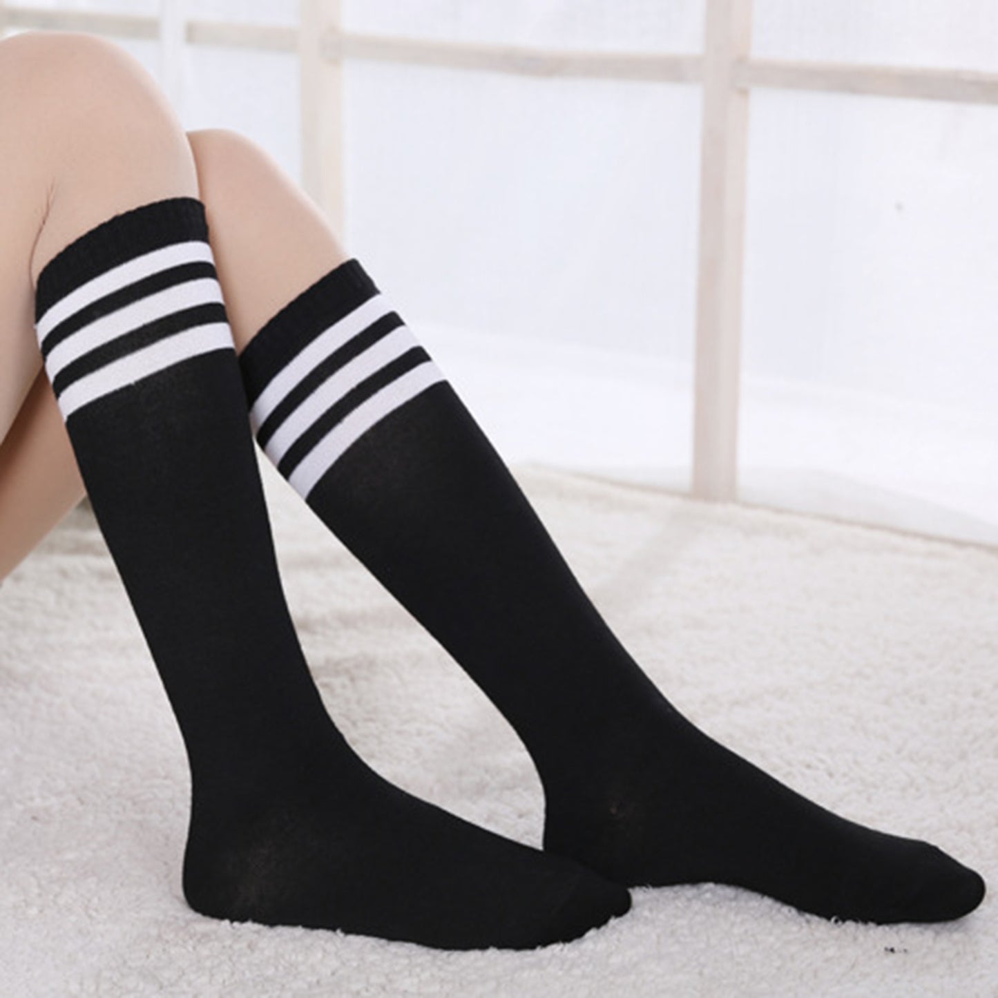 Three Bar Stripe Medium Tube Stocking - Quaworth
