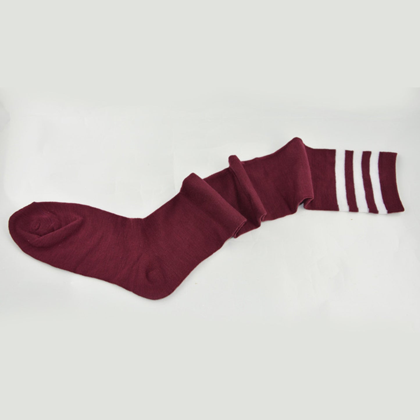 Three Bar Thigh High Socks - Quaworth