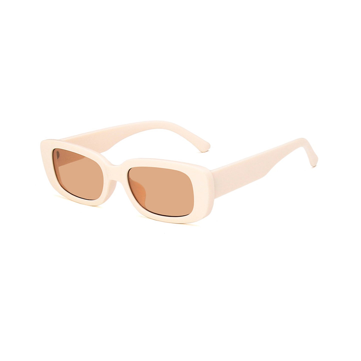 Square Cat Eye Small Thick Frame Resin Sunglasses - Quaworth