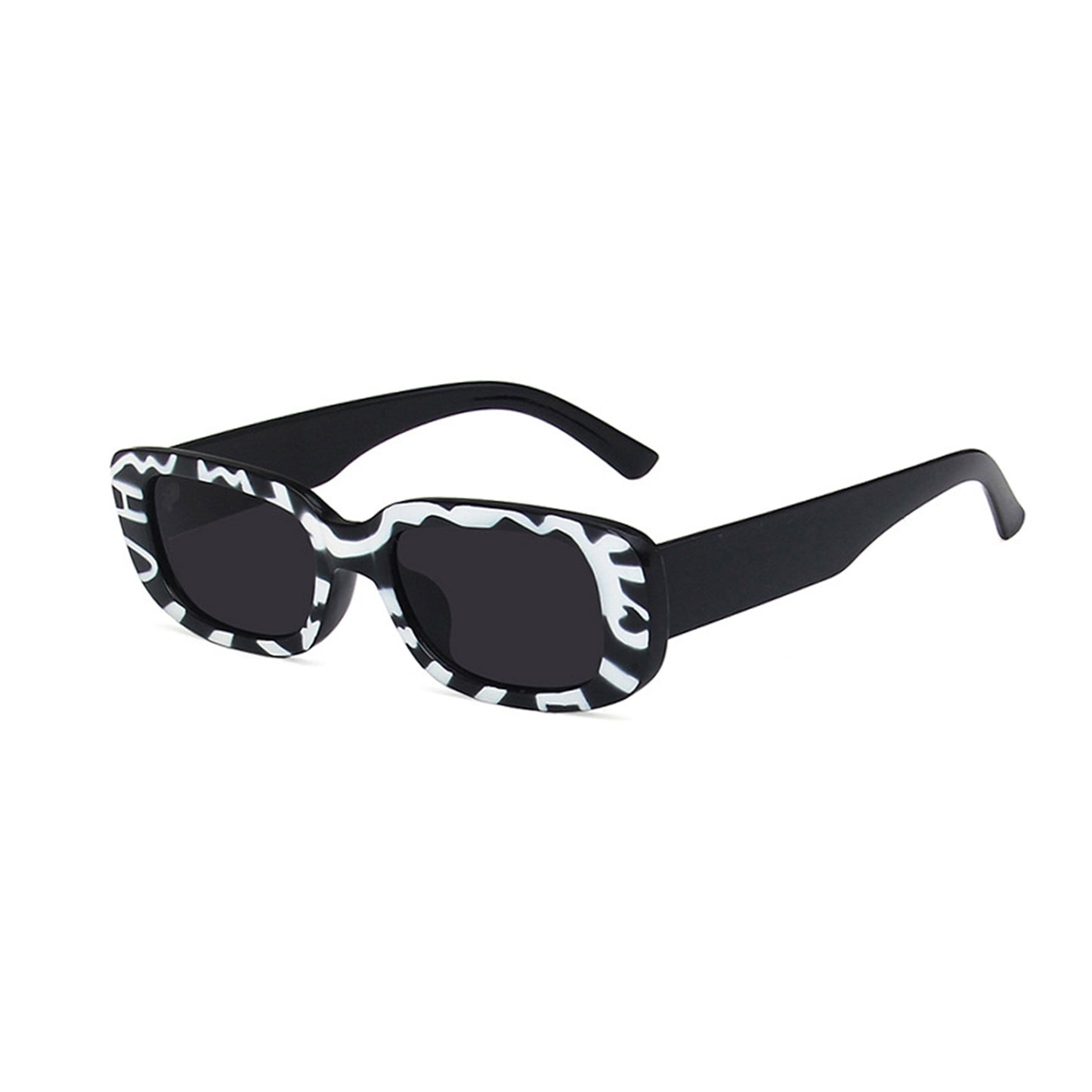 Square Cat Eye Small Thick Frame Resin Sunglasses - Quaworth