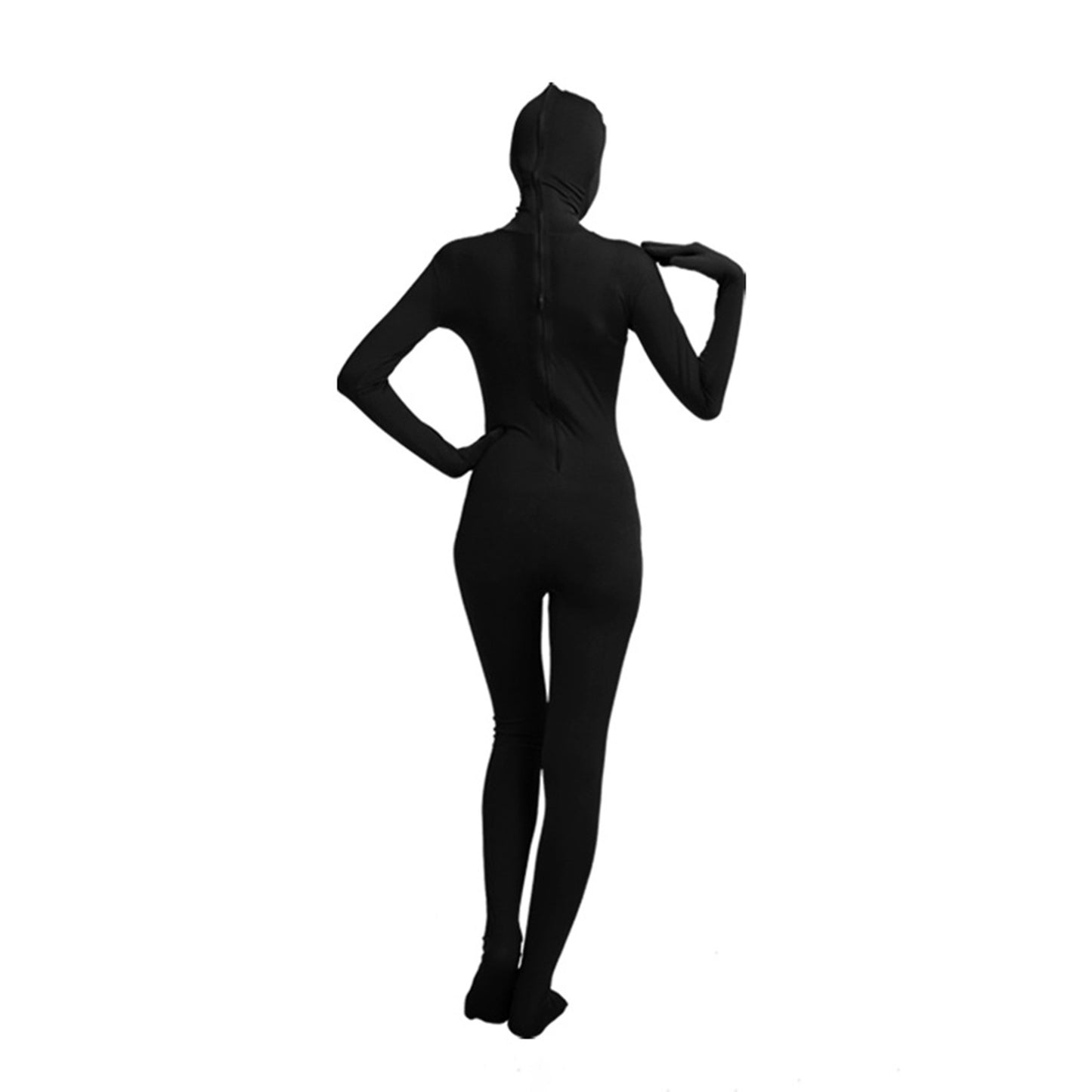 Solid Color Full Cover Open Eyes Open Mouth Lycra Zentai Bodysuit (Pack of 2) - Quaworth