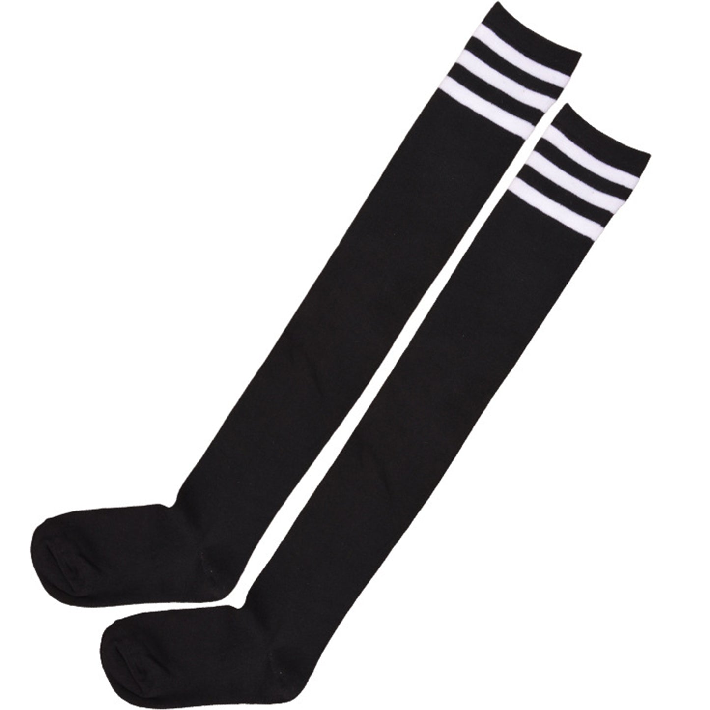 Three Bar Thigh High Socks - Quaworth