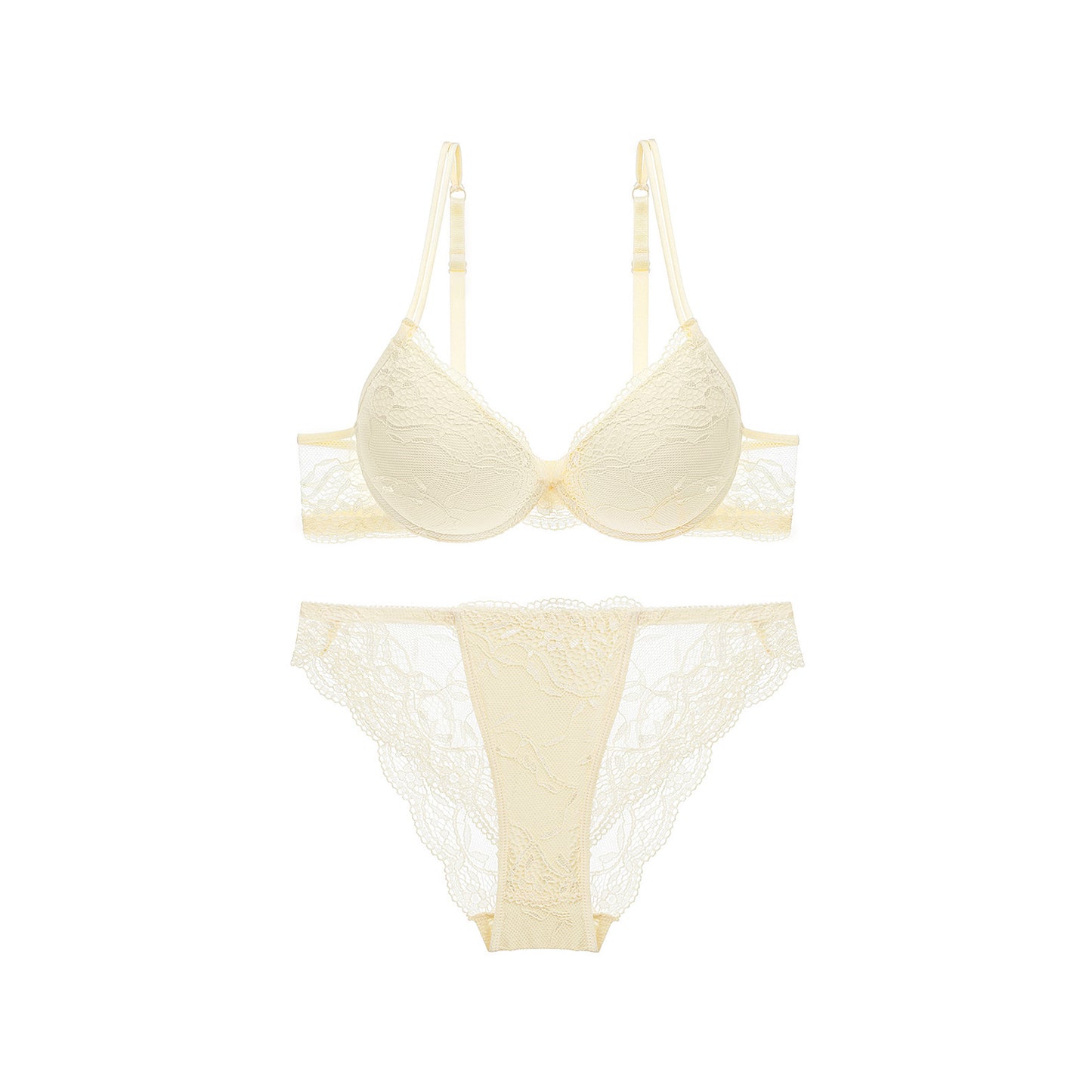 Lace Floral Push Up Underwear Set - Quaworth
