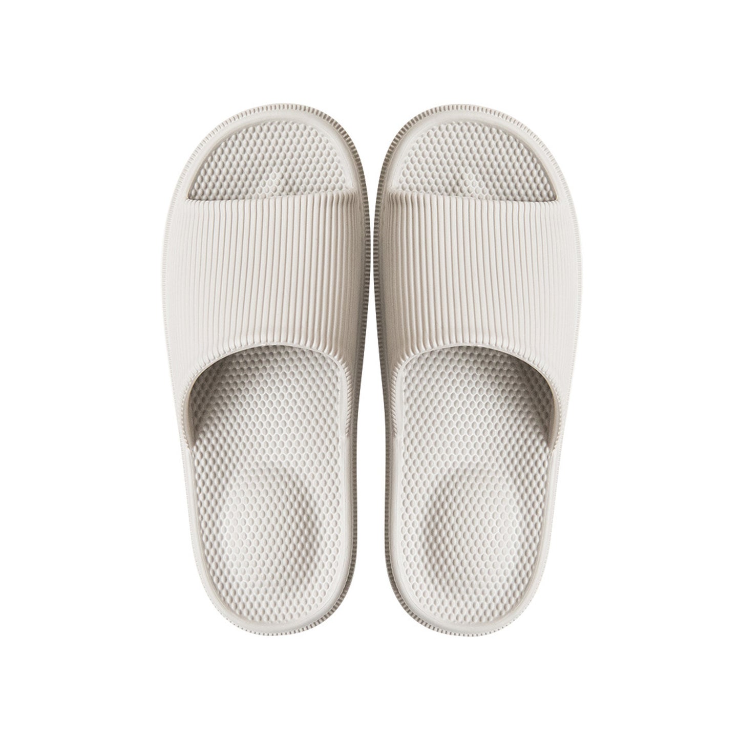 Solid Color Single Band Soft Slip Resistant Slide Sandals - Quaworth