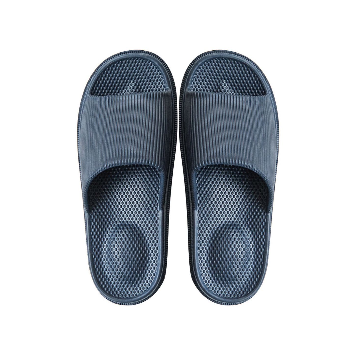 Solid Color Single Band Soft Slip Resistant Slide Sandals - Quaworth