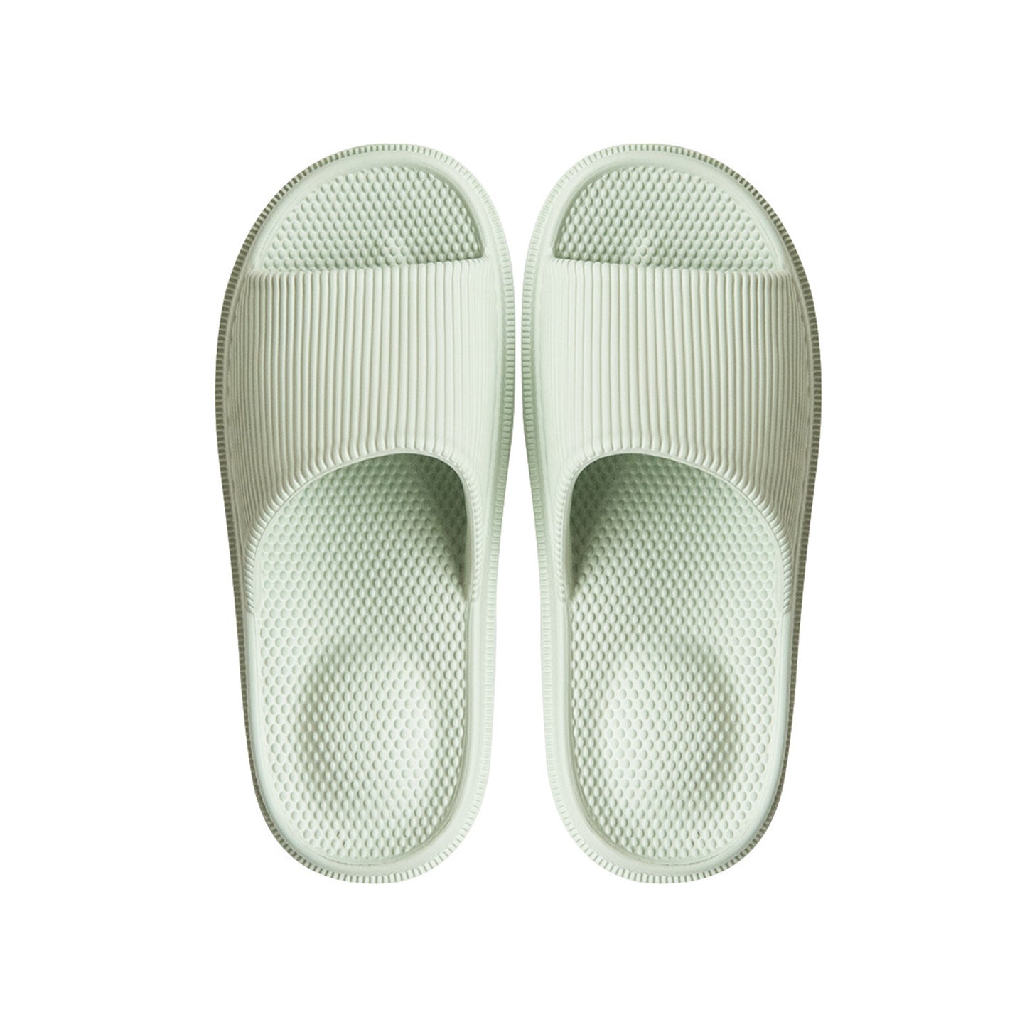 Solid Color Single Band Soft Slip Resistant Slide Sandals - Quaworth