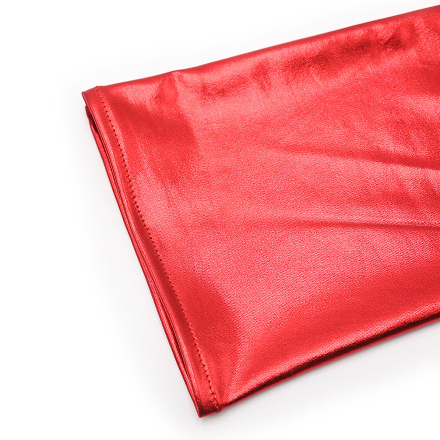 Solid Color Glossy Wet Look Thigh High Stockings - Quaworth