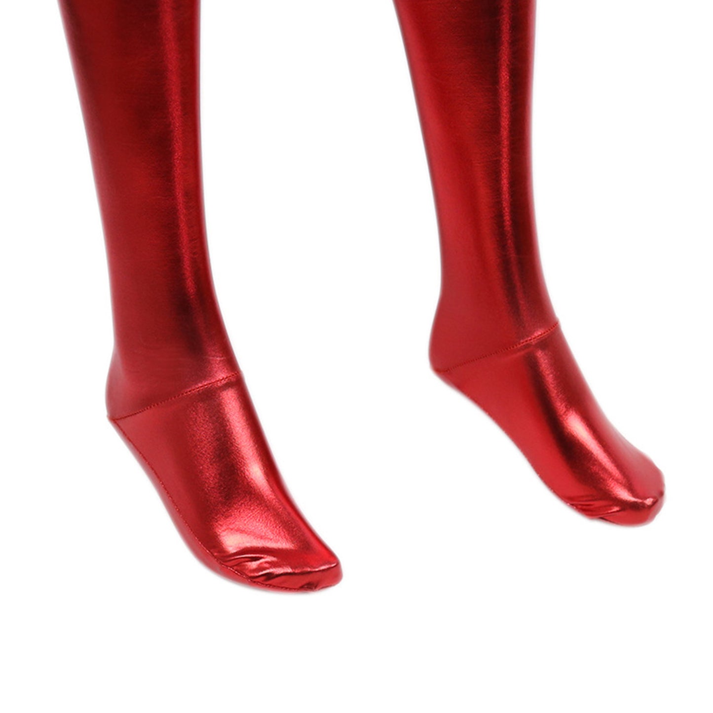 Solid Color Glossy Wet Look Thigh High Stockings - Quaworth