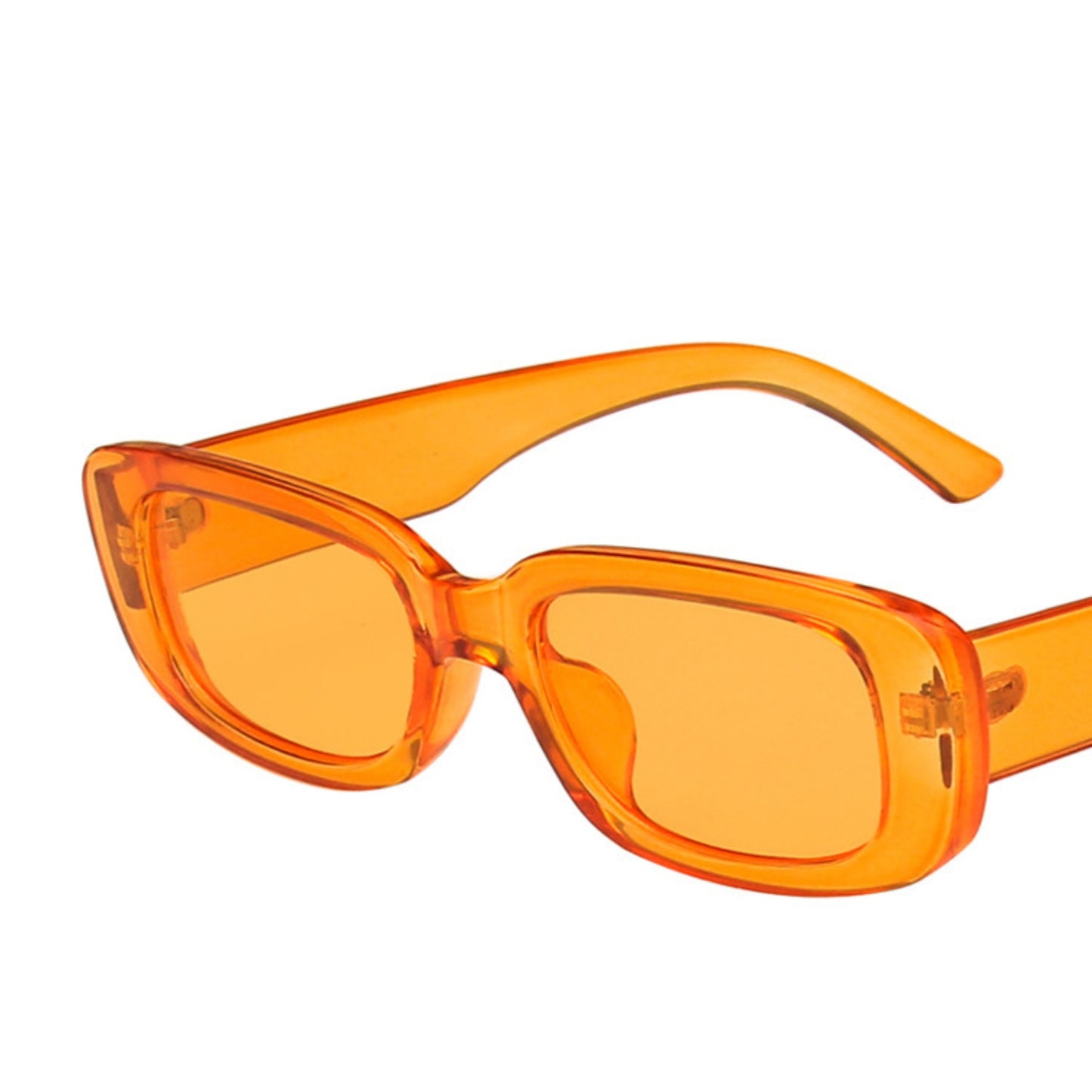 Square Cat Eye Small Thick Frame Resin Sunglasses - Quaworth
