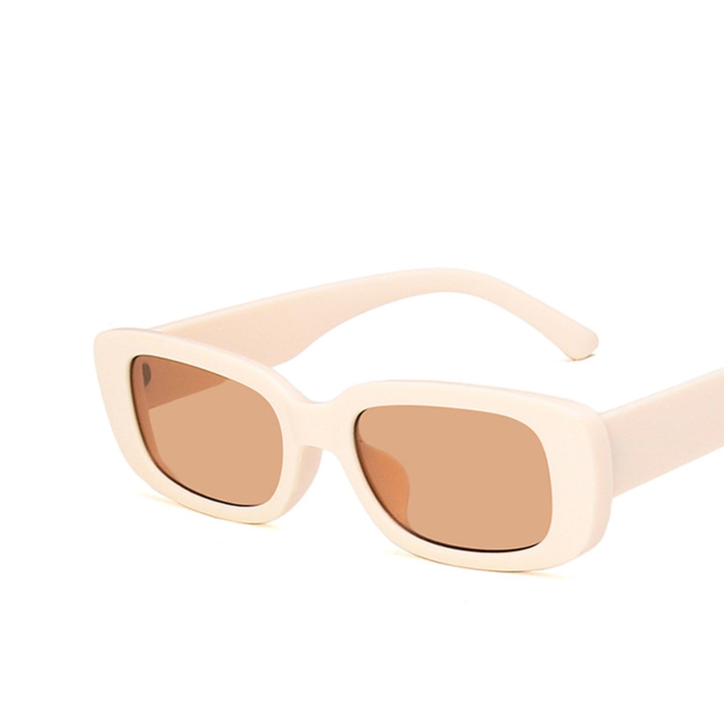 Square Cat Eye Small Thick Frame Resin Sunglasses - Quaworth