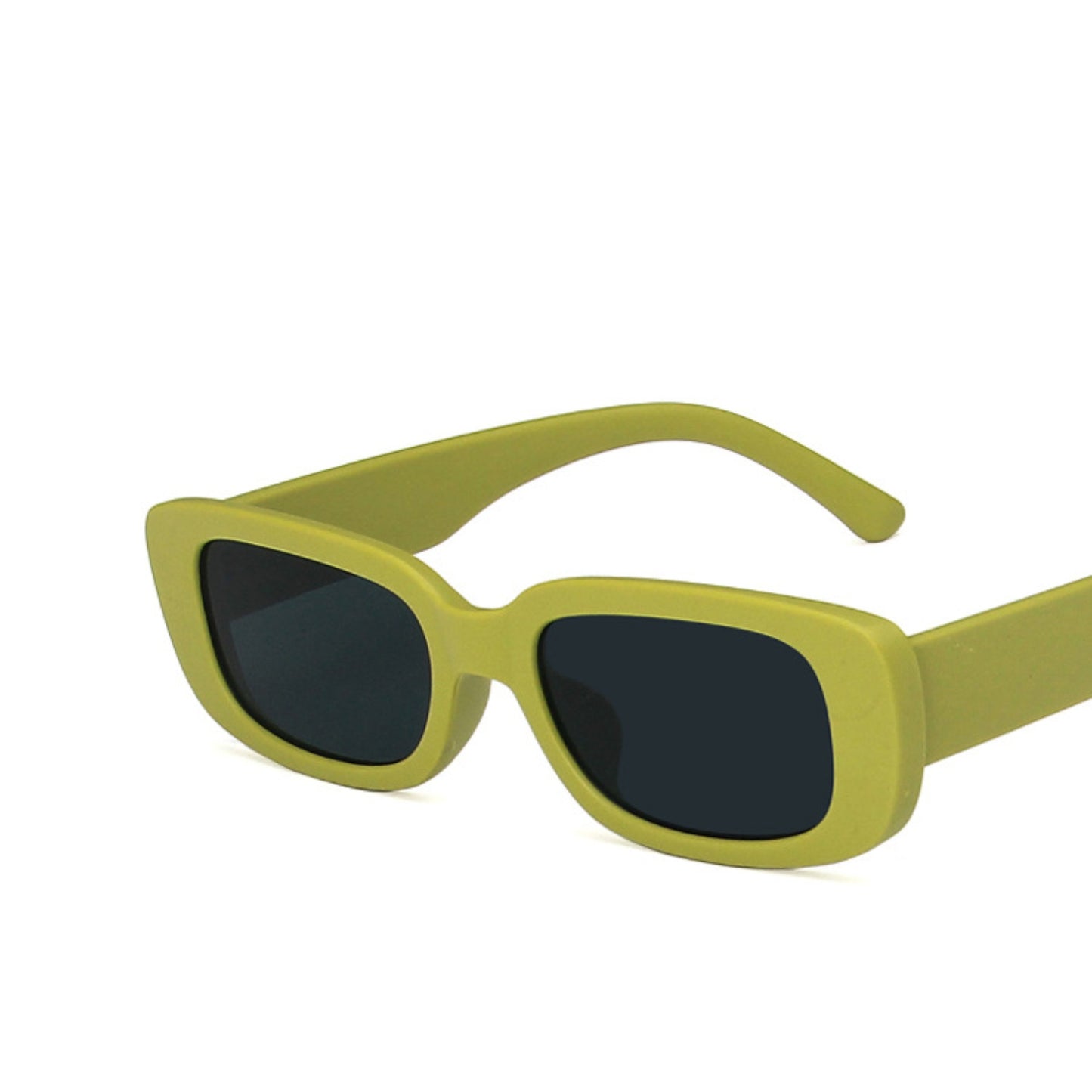 Square Cat Eye Small Thick Frame Resin Sunglasses - Quaworth