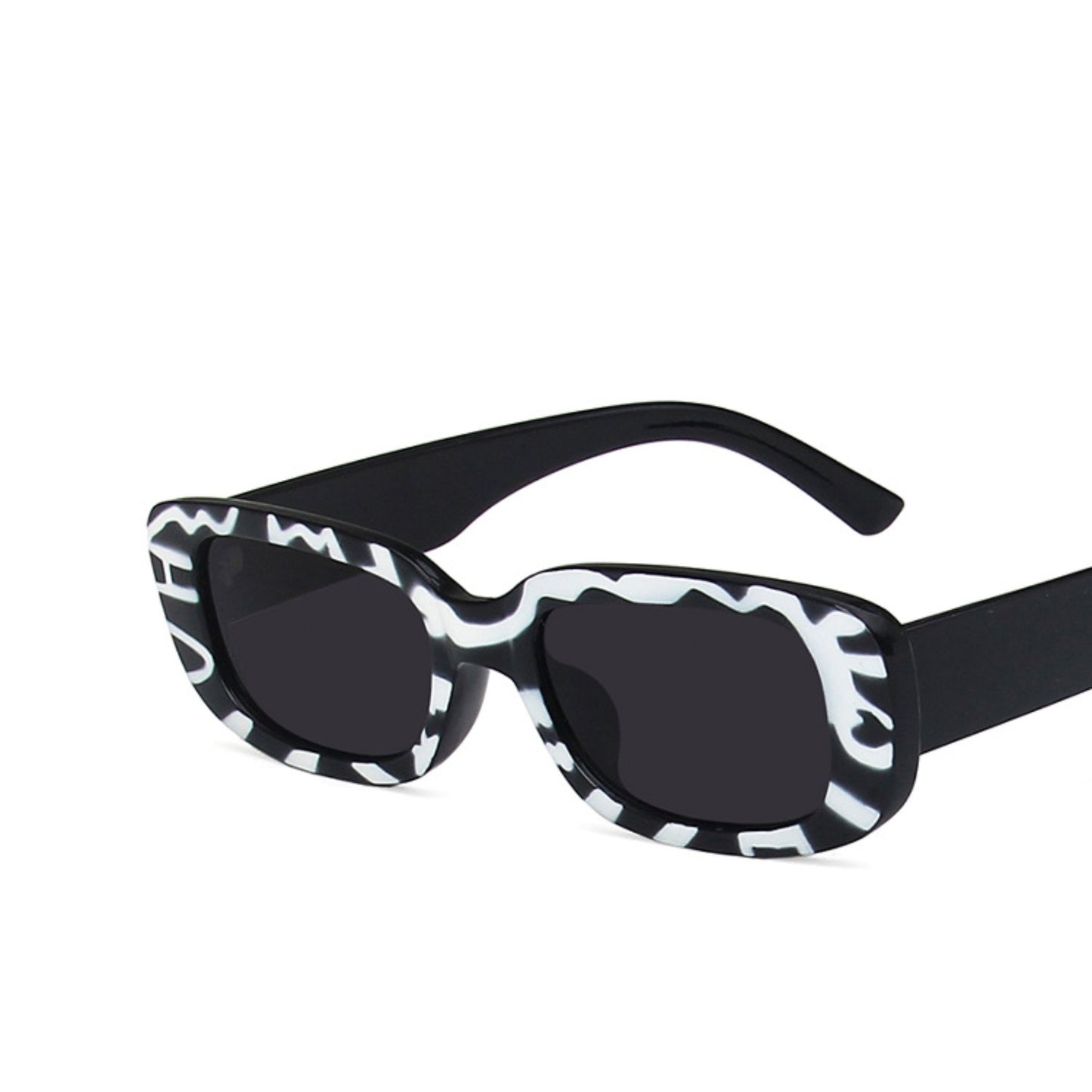 Square Cat Eye Small Thick Frame Resin Sunglasses - Quaworth