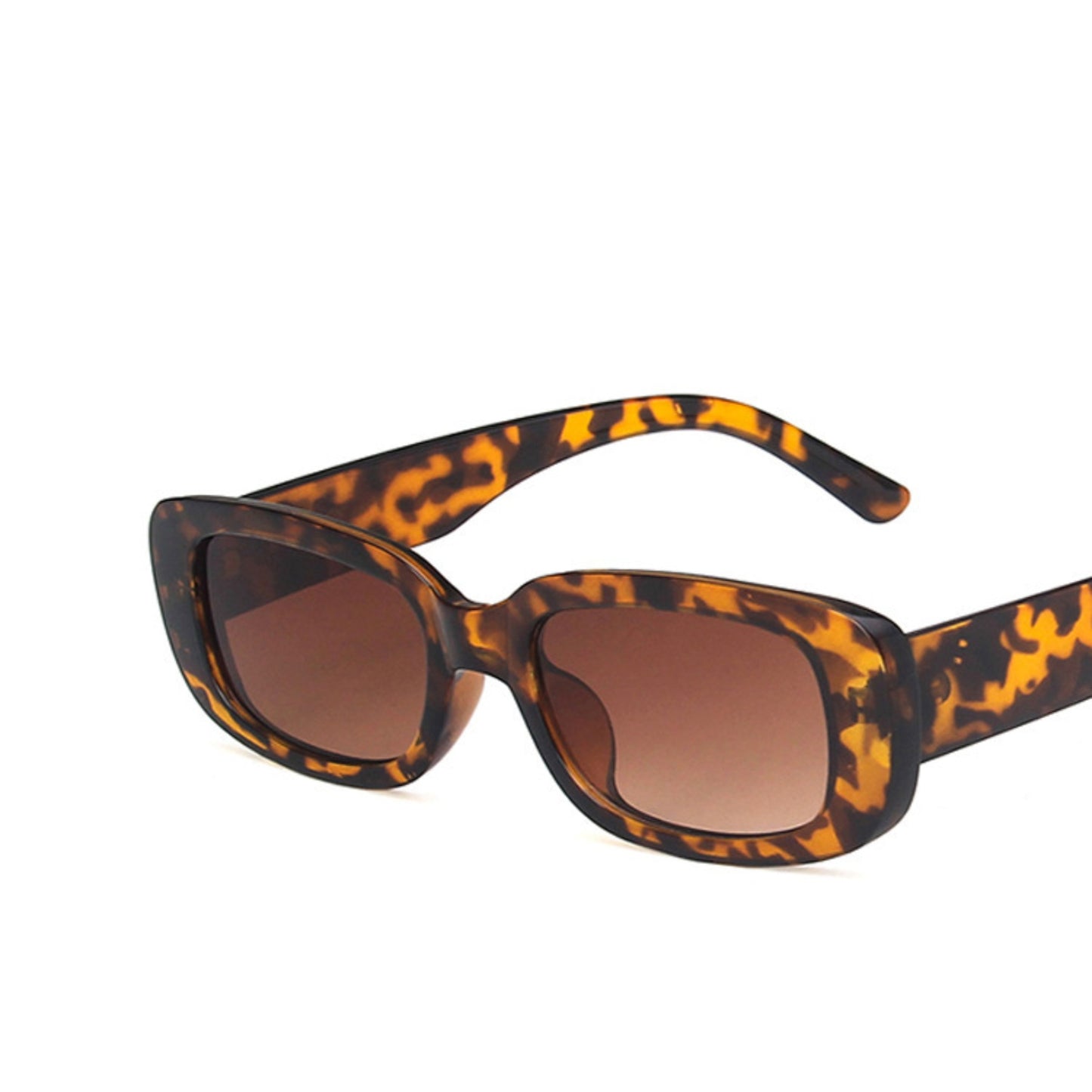 Square Cat Eye Small Thick Frame Resin Sunglasses - Quaworth
