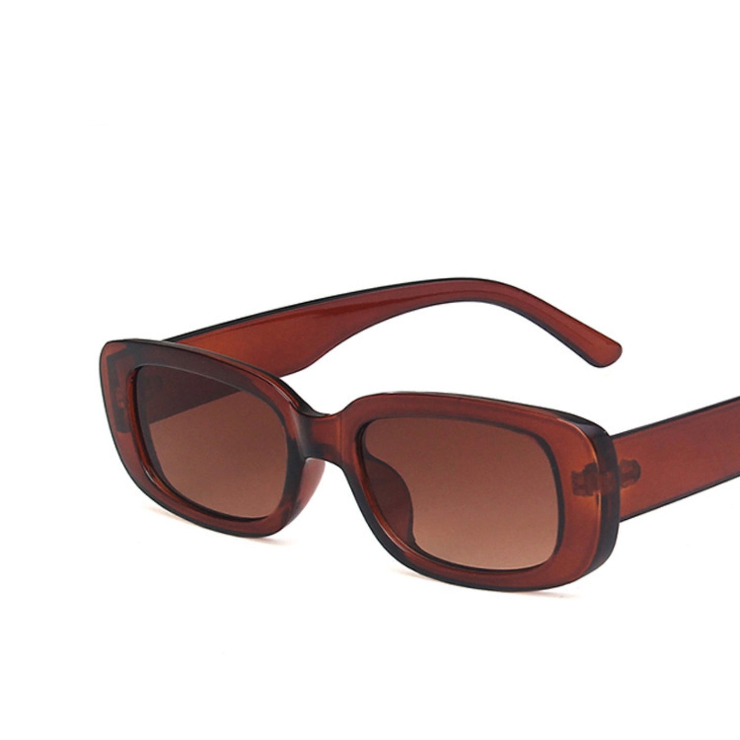 Square Cat Eye Small Thick Frame Resin Sunglasses - Quaworth