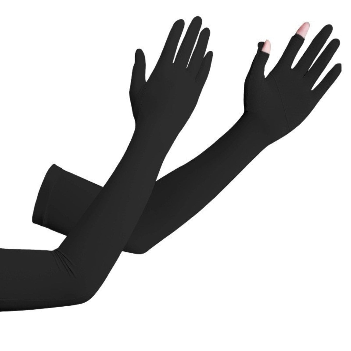 Solid Color Sunscreen Silicon Nonslip Touchscreen Ice Silk Opera Gloves - Quaworth