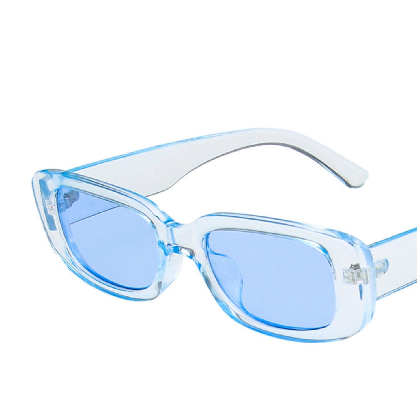 Square Cat Eye Small Thick Frame Resin Sunglasses - Quaworth