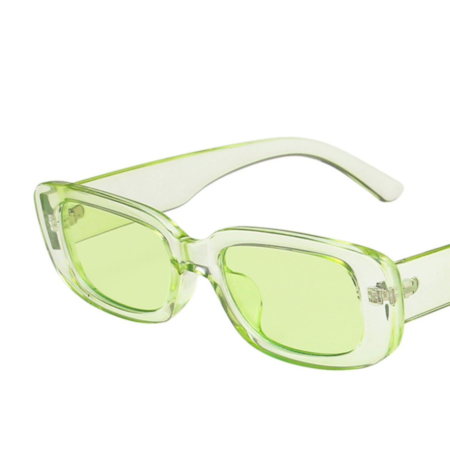Square Cat Eye Small Thick Frame Resin Sunglasses - Quaworth