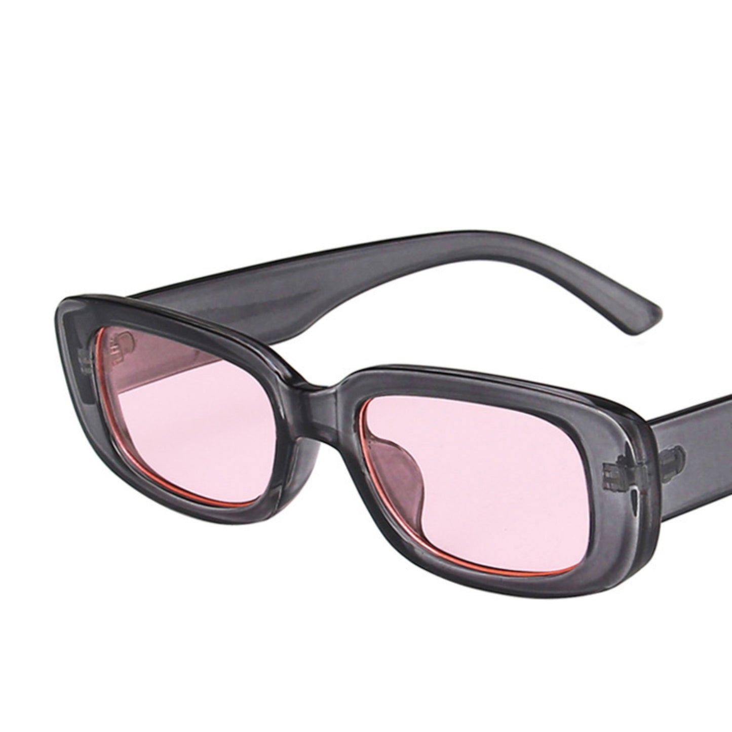 Square Cat Eye Small Thick Frame Resin Sunglasses - Quaworth