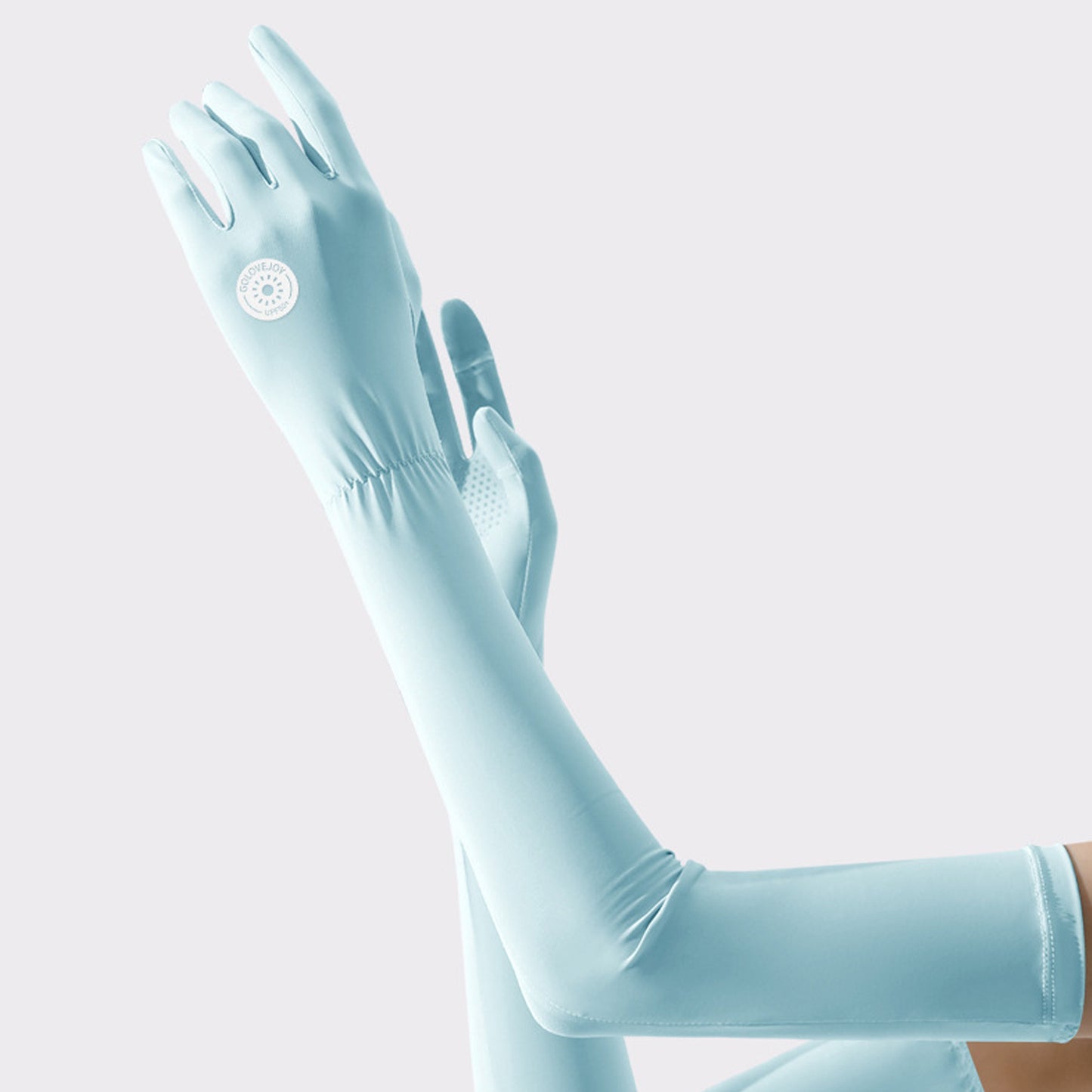 Solid Color Sunscreen Silicon Nonslip Touchscreen Ice Silk Skincare Opera Gloves - Quaworth