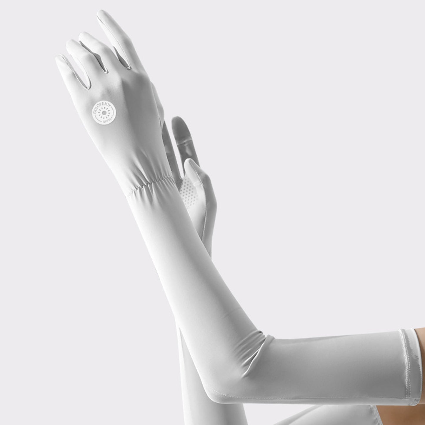 Solid Color Sunscreen Silicon Nonslip Touchscreen Ice Silk Skincare Opera Gloves - Quaworth